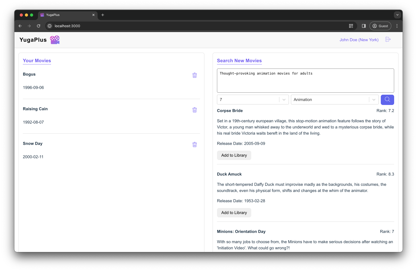Similarity Search Result Similarity Search Result